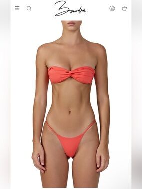 Bamba Coral Twist Bandeau Bikini Set